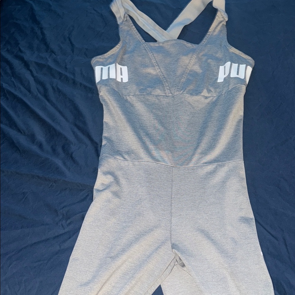 Puma Heather Gray Athletic Jumpsuit